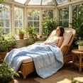 thumbnail image 6 of Soft Gauze Summer Quilt Lightweight Breathable Washed Voile Bedspread, 6 of 6