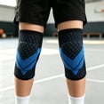thumbnail image 2 of Kids Sports Knee Pads, Thick Padded Breathable Knee Sleeve Protector, Shock‑Absorbing Knee Guard for Basketball Running Cycling Outdoor Sports for Children(Blue,L), 2 of 6