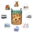 thumbnail image 4 of Fotbe Starfish And Seashell 1 Cesto de Ropa con Asas, Cesto Impermeable de Gran Capacidad, Bolsa de Lavado para Dormitorio, Cesto de Ropa con Ruedas y Asas-Medium, 4 of 6
