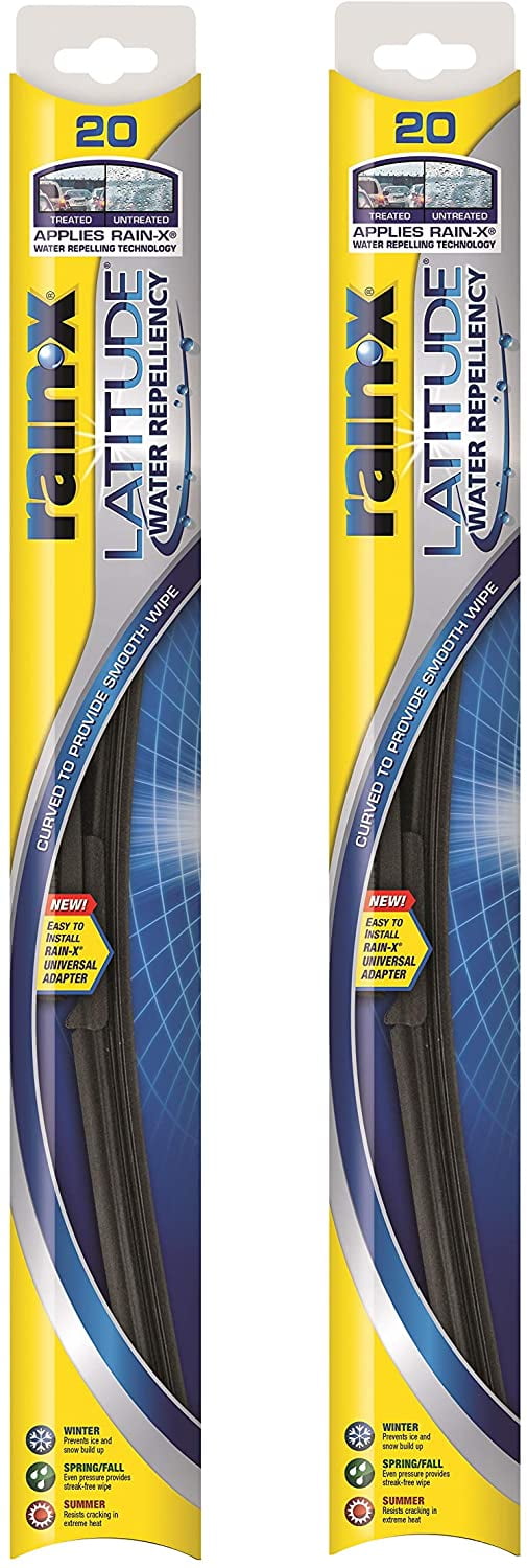 Rain-X 810166 Latitude Water Repellency Wiper Blade, 20" - 2 Pack