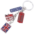 thumbnail image 3 of Llaveros de Londres, llaveros de recuerdo del Reino Unido, llavero de metal con la bandera de la Union Jack, llavero para llaves de coche, bolso, colgante para teléfono., 3 of 4