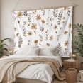 thumbnail image 3 of Brown Spring Floral Tapestry for Bedroom Wall Hanging Tapestry, Flowers Leaves Elegant Pastoral Ceiling Backdrop Tapestries Poster Blanket Wall Decor for Teens Room Living Room Dorm 59" x 90", 3 of 8