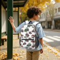 thumbnail image 6 of Tractor and Tractors White Pattern 17" School Backpacks for Teens,Waterproof Oxford Fabric,S-Shape Padded Straps for School,Travel,Hiking,Camping, 6 of 6