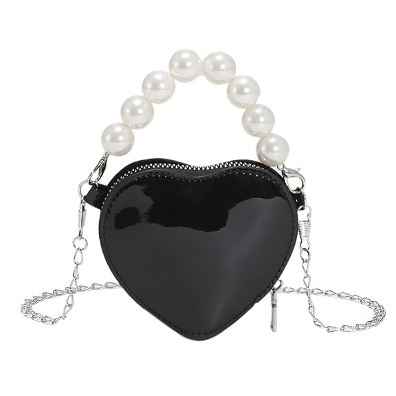 GASTROPOD 2026 New Love Bag Black Tote Cross Body Purse Small Miss Heart Handbag Fashion Artificial Messenger for Daily, Party, Shopping, Travel