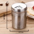 thumbnail image 2 of 2pcs Salt and Pepper Shakers, Stainless Steel Shaker for Salt Powder Sugar Cinnamon Pepper, Spice Dispenser with Adjustable Pour Holes, 2 of 5