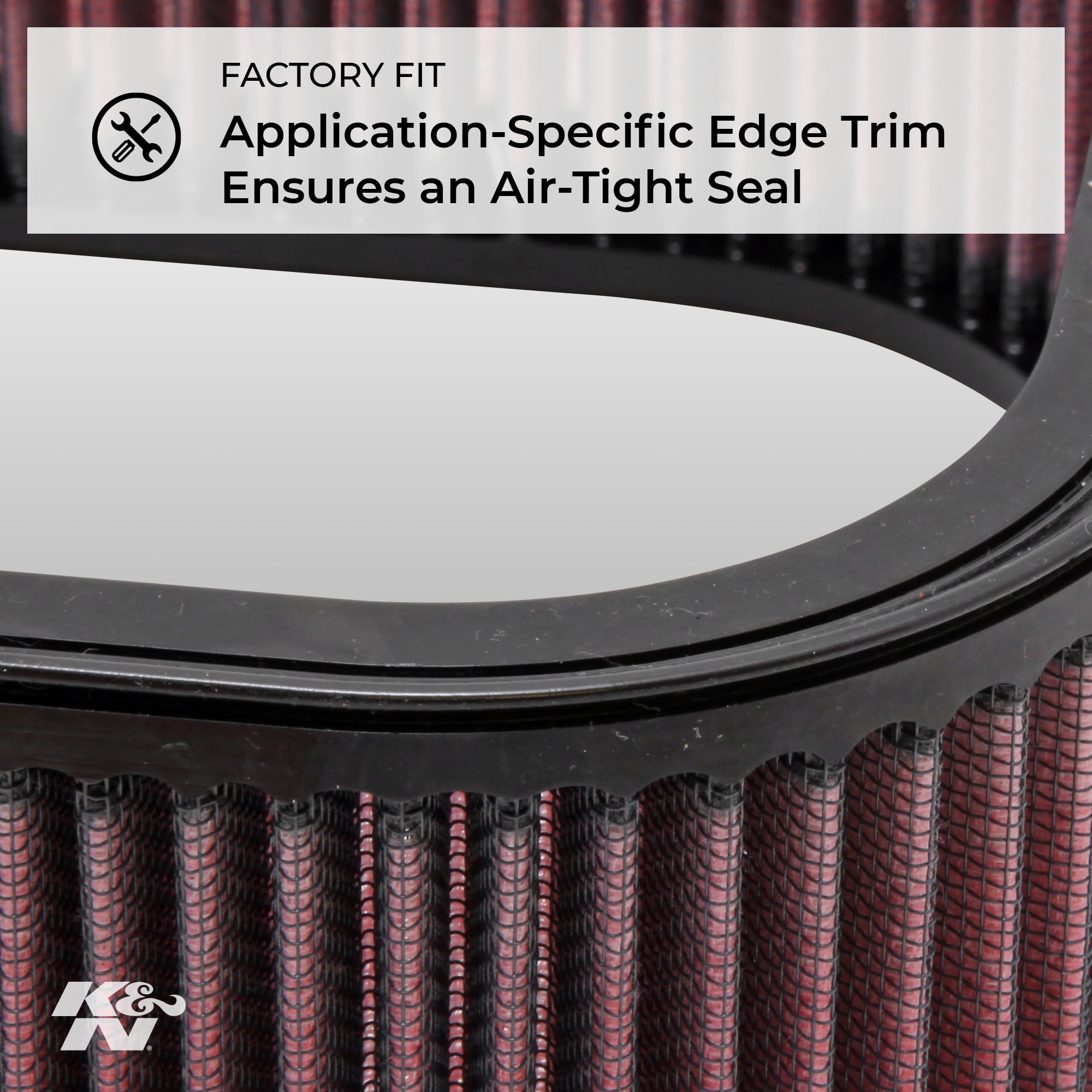 K&N Performance Powersports High-Flow Engine Air Filter: Washable, Multi-Layer Protection, Engineered to Boost Horsepower, SU-8009