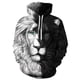 thumbnail image 3 of Sudadera con capucha con estampado 3D de animales para hombre y mujer, moda Otoño Invierno 2022, sudaderas con capucha con estampado de cabeza de lobo feroz, elegantes, tallas grandes, 3 of 5