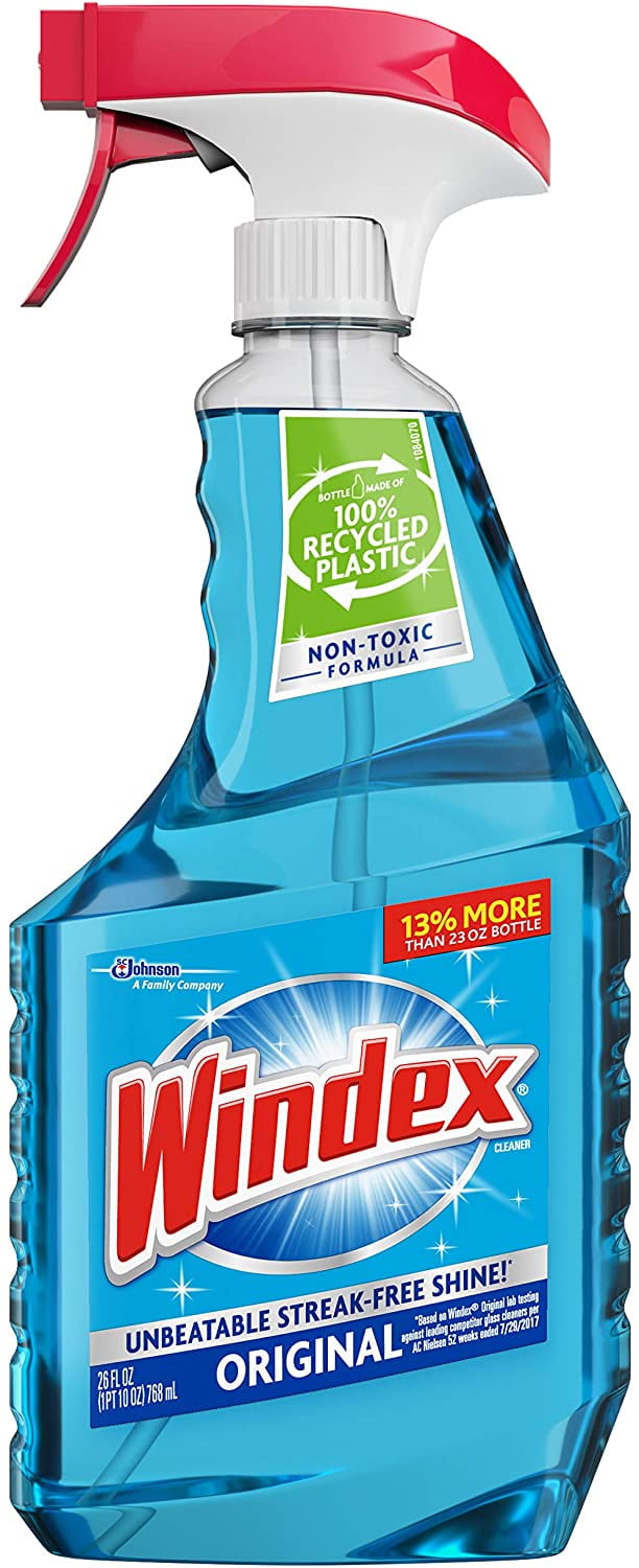 Windex Glass and Window Cleaner Spray Bottle, Original