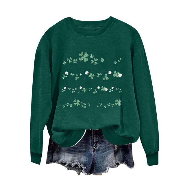 EHQJNJ Sweat-Shirt Bleu à Col Rond pour Femmes Manches Longues Décontracté Col Rond Ample Pull Automne Sweat-Shirt Noir pour Femmes Sweat-Shirt à Col Rond Mignon Graphique