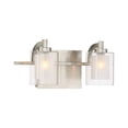thumbnail image 3 of Quoizel Kolt 2 Light LED Vanity Light in Brushed Nickel, 3 of 4