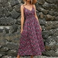 thumbnail image 1 of Fankiway Mode Femmes Été Imprimé Camisole Sans Manches Col en V Dos Nu Robe Décontractée Robes de Plage Grande Taille Robes pour Femmes, 1 of 5