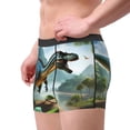 thumbnail image 2 of Yiaed Lake Forest Dinosaur A Print Men's Soft Cotton Boxer Shorts Breathable Boxers Underwear Moisture-Wicking Underwear Stretch Boxer Briefs for Man-XX-Large, 2 of 5