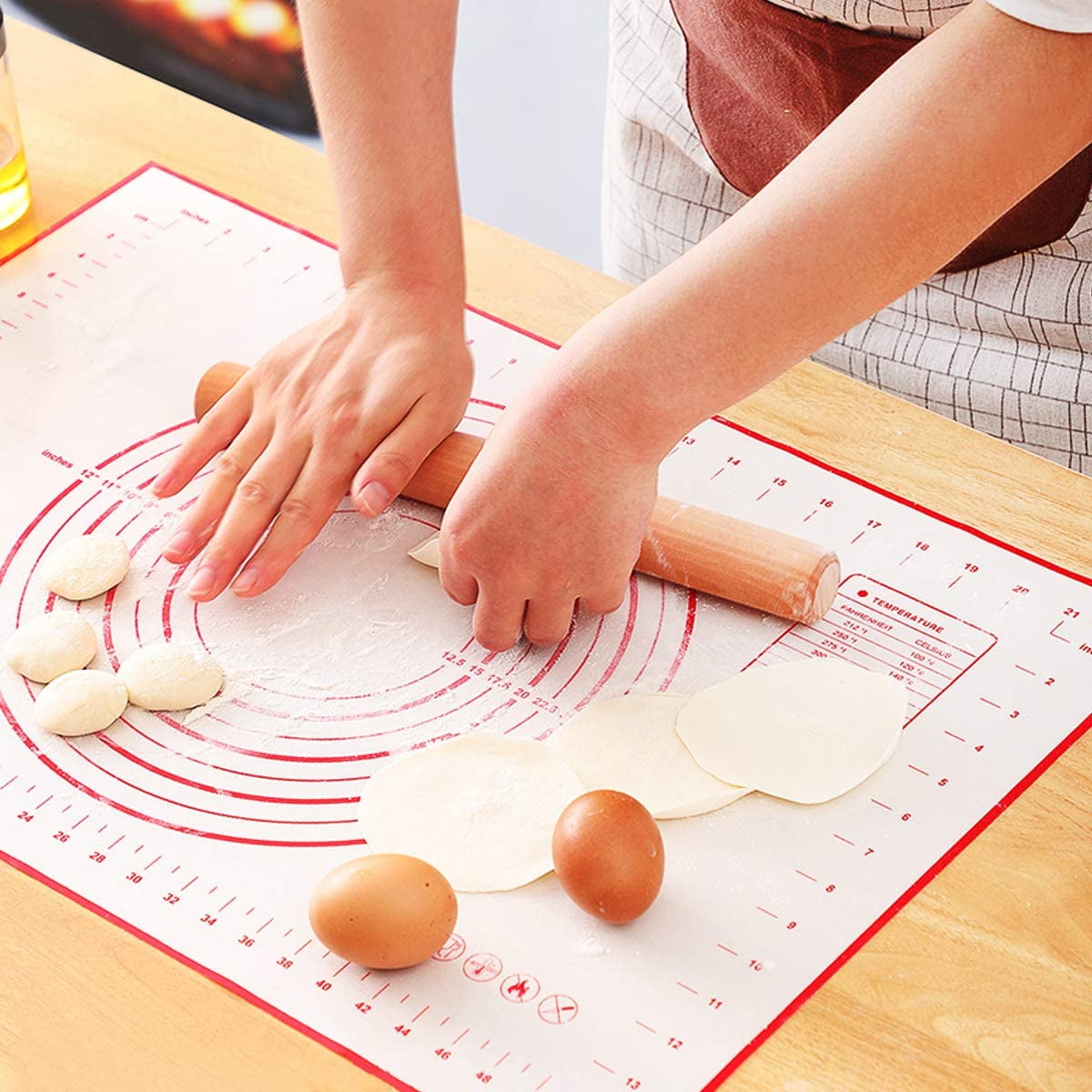 Non-Stick Silicone Baking Mat Extra Large Dough Rolling Pastry R9N7 white B Y8L1 