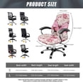 thumbnail image 7 of Whosucclay Butterfly Rose Print Computer Office Chair Cover, Waterproof Office Chair Cover Thick Desk Chair Cover Water Resistant High Back Chair Slipcover Non Slip Chair Seat Protector-S, 7 of 7