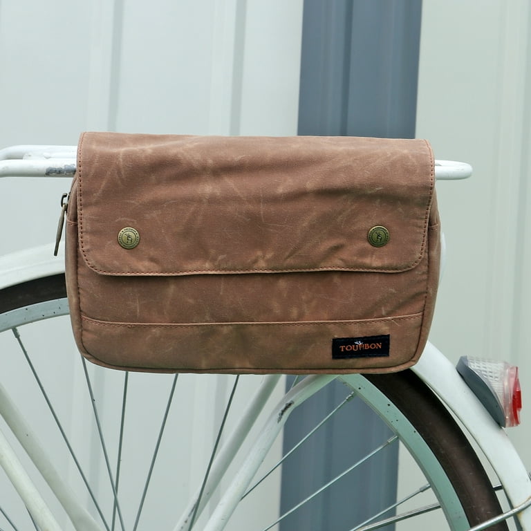 TOURBON Cycling Accessories Vintage Bicycle Handlebar Bag Bike