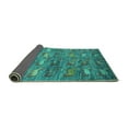 thumbnail image 2 of Ahgly Company Indoor Rectangle Abstract Turquoise Blue Modern Area Rugs, 8' x 10', 2 of 4