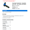 thumbnail image 2 of Front Outer Tie Rod End - Compatible with 1990 - 1991 Pontiac Trans Sport, 2 of 2