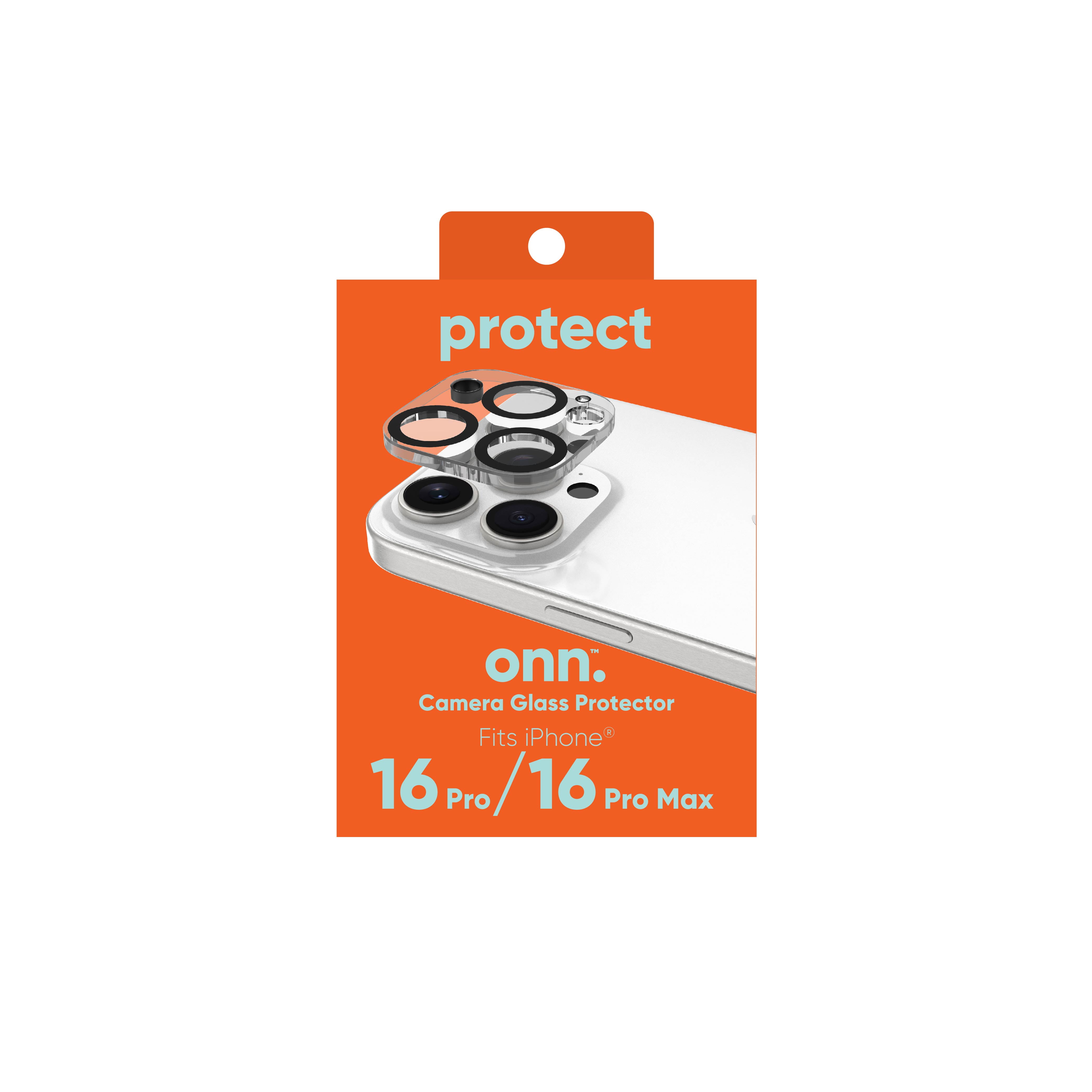 onn. Camera Glass Protector for iPhone 16 Pro / iPhone 16 Pro Max