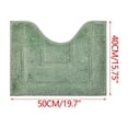 thumbnail image 2 of Ultra Soft Bathroom Floor Mat U-Shaped Contour Mat for Toilet Base, High Water Absorbent Thickened Shower Rug, Non-Slip Comfort Foot Mat for Bathroom Floor, Quick Dry Home Bath Mat, 20*16in, Green, 2 of 7