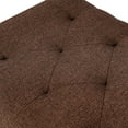 thumbnail image 6 of 24" Storage Ottoman, Fabric Ottoman Foot Rest Stool with Hinged Lid, Tufted Rectangle Upholstered Footstool, Load Up to 350 lb, for Living Room, Bedroom, Dorm, Coffee Brown, 6 of 18