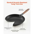 thumbnail image 3 of 3-Piece Cast Iron Skillet Set, 8/10/12 Inch, Pre-Seasoned, Nonstick, Black - For Gas & Electric Stoves, 3 of 9