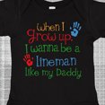 thumbnail image 4 of Inktastic Lineman Like Daddy Boys or Girls Baby Bodysuit, 4 of 5