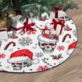 thumbnail image 3 of FMSHPON WatercolorSketchy Skulls Xmas Christmas Tree Skirt Stand Mat for Holiday Party Decoration Indoor Outdoor 48 inches, 3 of 3