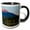Black/White, variant on 3drose, British Columbia, Bowron Lakes Provincial Park, Unna Lake-cn02 Glu0067 - Gary Luhm, 11oz Two-tone Black Mug