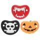 thumbnail image 1 of Chupete de silicona de grado alimenticio para bebé, diseño de elementos de Halloween, forma de calavera de calabaza para bebés pequeños, 3 unidades, 1 of 7
