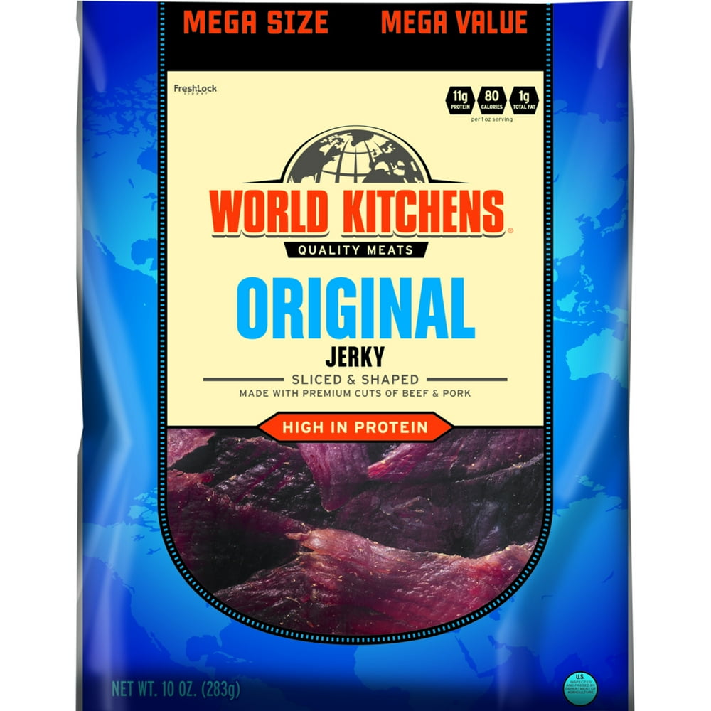 World Kitchens Jerky, Original, 10oz - Walmart.com - Walmart.com