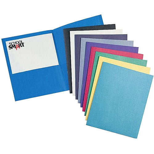SchoolSmart Heavy Duty 2-Pocket Folder, 25-Pack