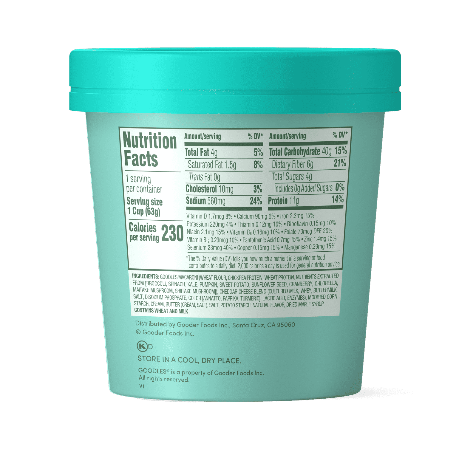 Goodles Mac & Cheese Cheddy Mac Microwaveable Cup 2.2oz