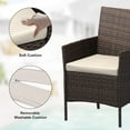 thumbnail image 3 of IdealHouse 3-Piece Patio Furniture Set, Rattan Outdoor Furniture with 2 Chairs & Coffee Table, Modern Outdoor Seating Conversation Bistro Set for Garden Backyard Porch (Brown and Beige), 3 of 9