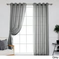 thumbnail image 1 of Best Home Fashion, Inc. Oxford Indoor/Outdoor Curtain Panel (Set of 2), 1 of 5
