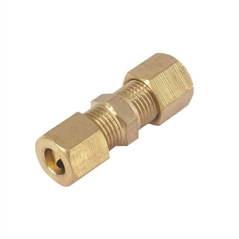 Brass Compression Fitting Straight Union Connector new Equal 3/16 *3/16  F4B6 