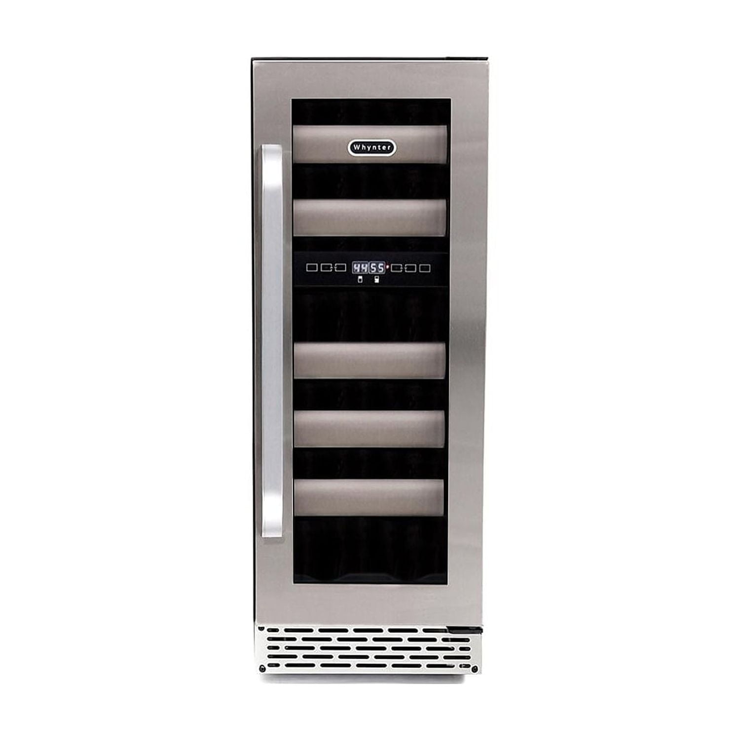 Whynter BWR-171DS Elite 12" 17 Bottle Seamless Stainless Steel Door Dual Zone Built-in Wine Refrigerator