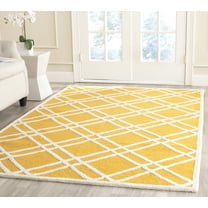 SAFAVIEH Cambridge Judy Geometric Wool Area Rug, Gold/Ivory, 9' x 12'