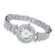 thumbnail image 1 of Reloj de pulsera con diamantes de imitación ANGGREK Juego de pulsera de reloj de acero inoxidable plata, 1 of 8