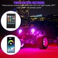 thumbnail image 2 of 10x RGB LED Pods Rock Light Kit Underbody Glow Neon Lamp Bluetooth Music Control, 2 of 9