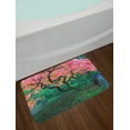 thumbnail image 2 of Japanese Bath Mat, Aged Red Leaf Maple with Moss Asian Garden Scenery in Autumn Grass Relaxation in Nature, Non-Slip Plush Mat Bathroom Kitchen Laundry Room Decor, 29.5 X 17.5 Inches, Green, Ambesonne, 2 of 2