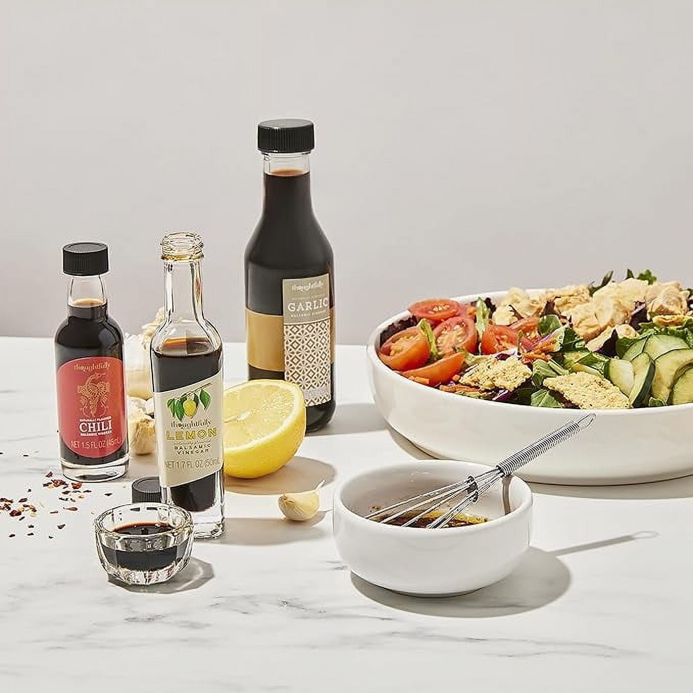 Thoughtfully Gourmet Barrel-Aged Balsamic Vinegar Holiday Gift Set, 6 Flavored Varieties