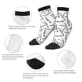 thumbnail image 5 of Fuzoiu Lavender Flowers Print Adult Socks, Crew Moisture-wicking Socks, Unisex Cushion Crew Socks,Casual Sports Ankle Socks, 5 of 7