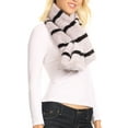 thumbnail image 4 of Sakkas Colette Faux Mink Warm Winter Soft Luxurious KeyHole Scarf - 1785-grey - One Size Regular, 4 of 5