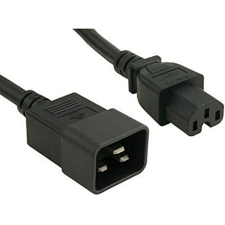 Cable Leader 6ft 14 AWG 15A 250V Power Cord (IEC 320 C20 to IEC 320 C15), Black
