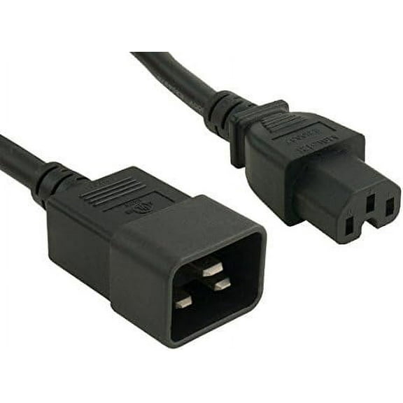Cable Leader 6ft 14 AWG 15A 250V Power Cord (IEC 320 C20 to IEC 320 C15), Black