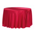 thumbnail image 1 of 1 Pc, Satin 108" Round Tablecloth - Apple Red(Machine Washable & Cool Dry) For Wedding Or Event Decor, 1 of 1