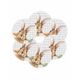 thumbnail image 7 of 15 Inch Round Placemats Set of 6, Easter Bunny Non Slip Heat Insulation PP Table Mats, Spring Rabbits Carrots Gray Buffalo Plaid Washable Place Mats for Kitchen Dining Party Table Decor, 7 of 7