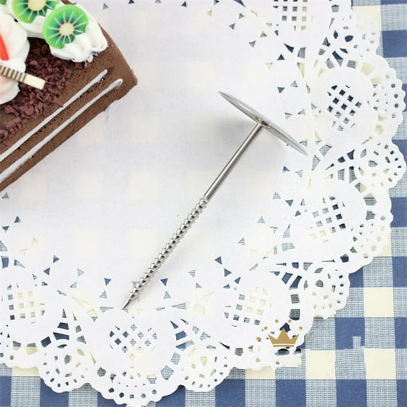 PAMINGONO Silver Icing Flower Nail Cake Decorating Tools for Wedding and Party