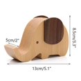 thumbnail image 3 of Soporte de teléfono con bolígrafo de madera, soporte para teléfono con elefante, soporte para teléfono con animales, escritorio Decoración de madera con forma de elefante para bolígrafos, 3 of 4