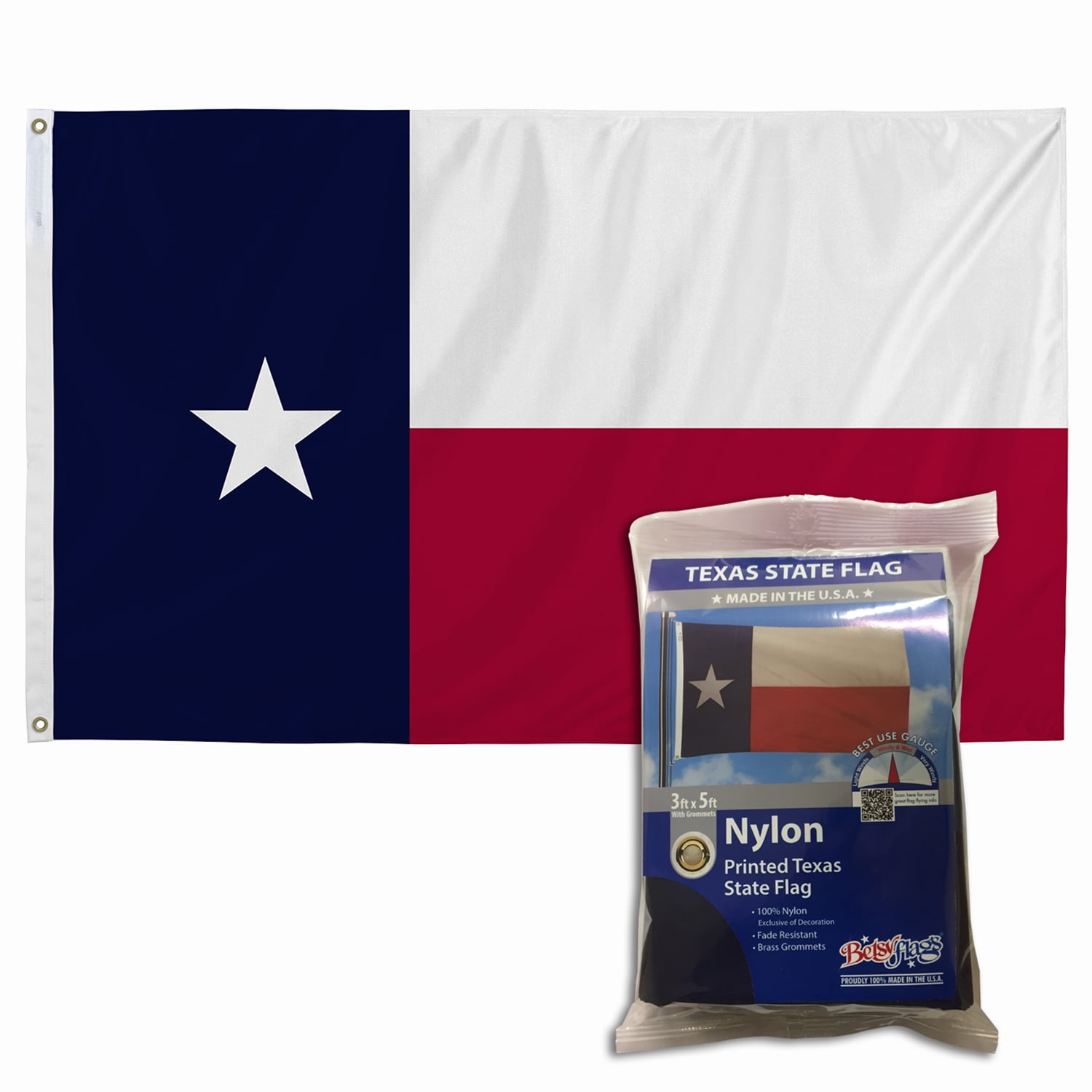 3x5 State of Texas 2 Faced 3-ply Wind Resistant Flag 3x5ft Brass Grommets 